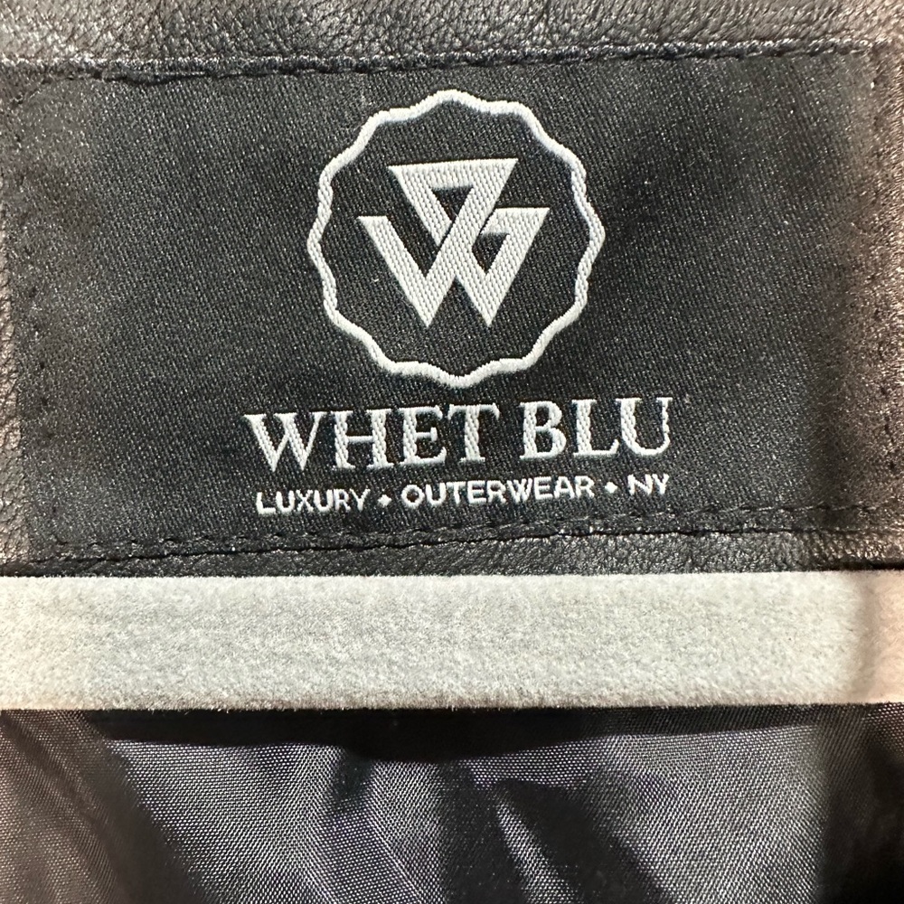 NWOT Whet Blu Patricia Slim Fit Leather Jacket Size Medium - Picture 6 of 7